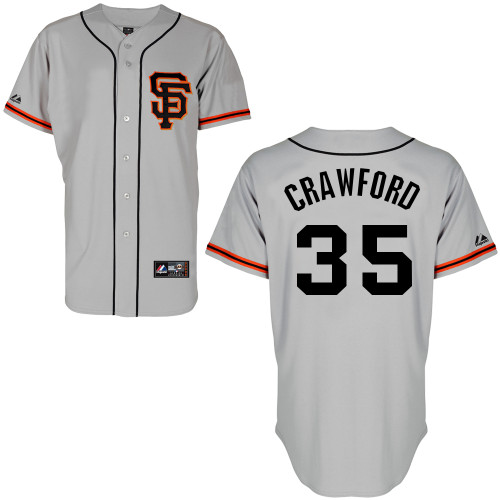 Brandon Crawford #35 mlb Jersey-San Francisco Giants Women's Authentic Road 2 Gray Cool Base Baseball Jersey